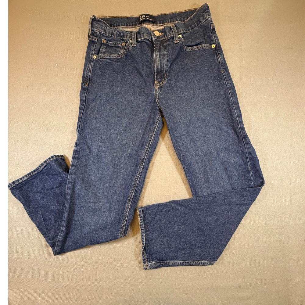 Gap Denim 90s Loose Fit Dark Rinse Jeans Size 8/29R Blue Mid Rise 773762-00 2319